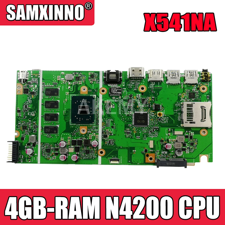 

Материнская плата Akemy X541NA для ноутбука ASUS VivoBook Max X541NA X541N, оригинальная материнская плата 4GB-RAM Pentium N4200 CPU