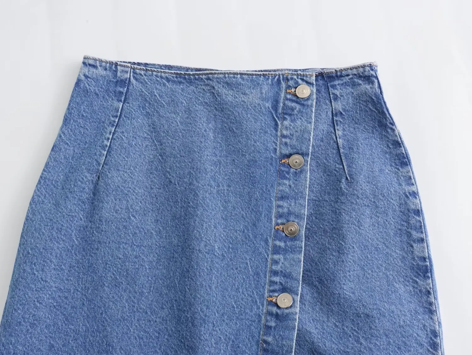 Женская джинсовая юбка Taop &amp Za универсальная Асимметричная с пуговицами и