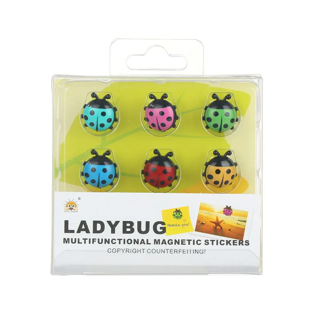6 шт. креативная фотонаклейка божья коровка |