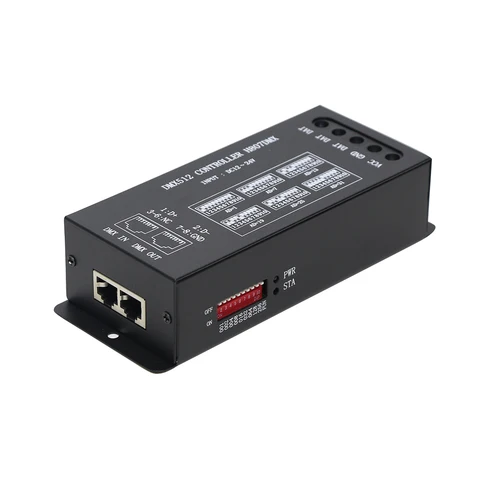 Декодер SPI светильник H807dmx DMX512 To SPI Controlle 1024 пикселей RGB 14 каналов DMX контроллер для WS2812 WS2813