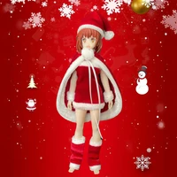 112 scale female soldiers red christmas clothes set tube top mini dress cloak suit with hat for 6 action figure diy accessory
