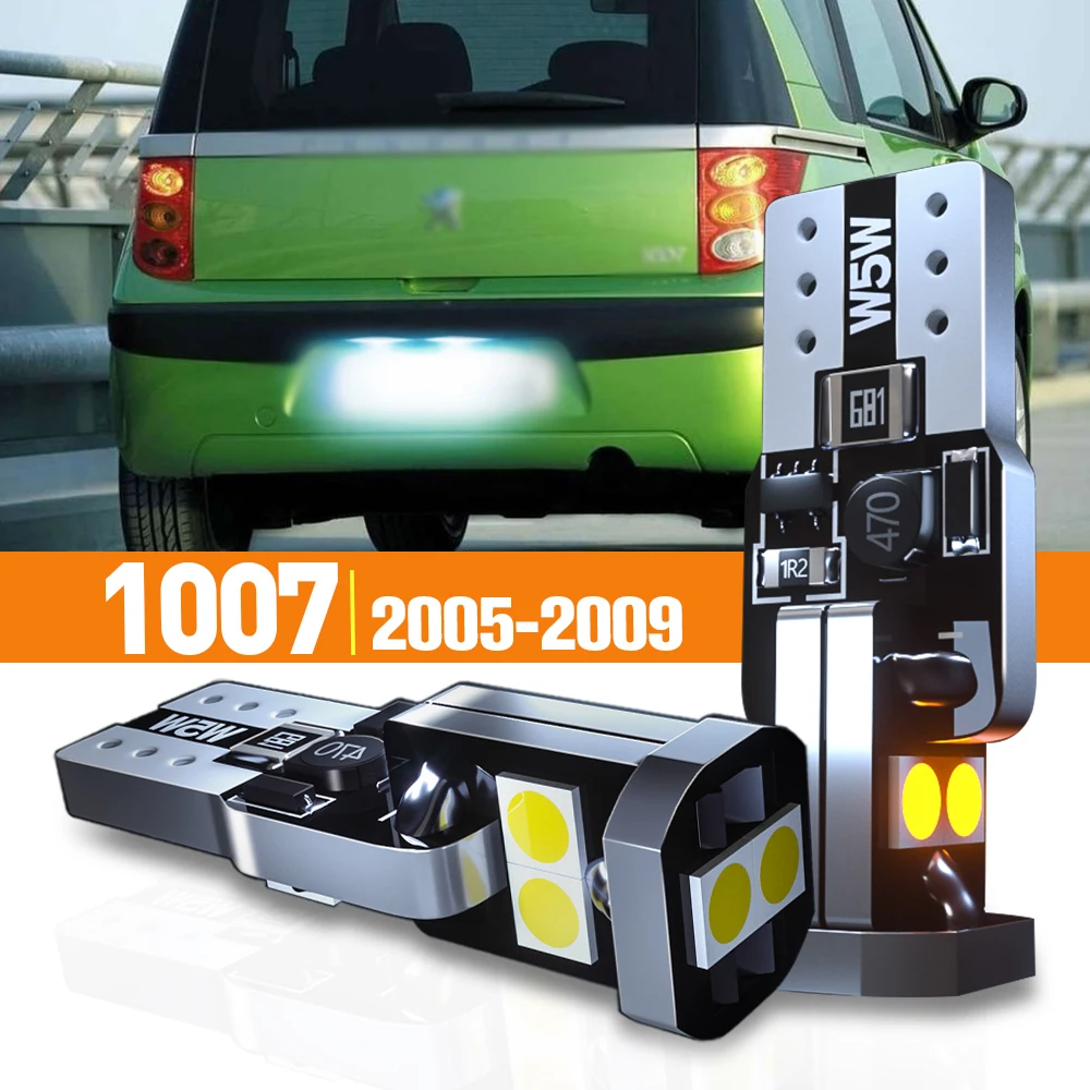 

2x LED License Plate Light For Peugeot 1007 2005 2006 2007 2008 2009 Accessories Canbus Lamp
