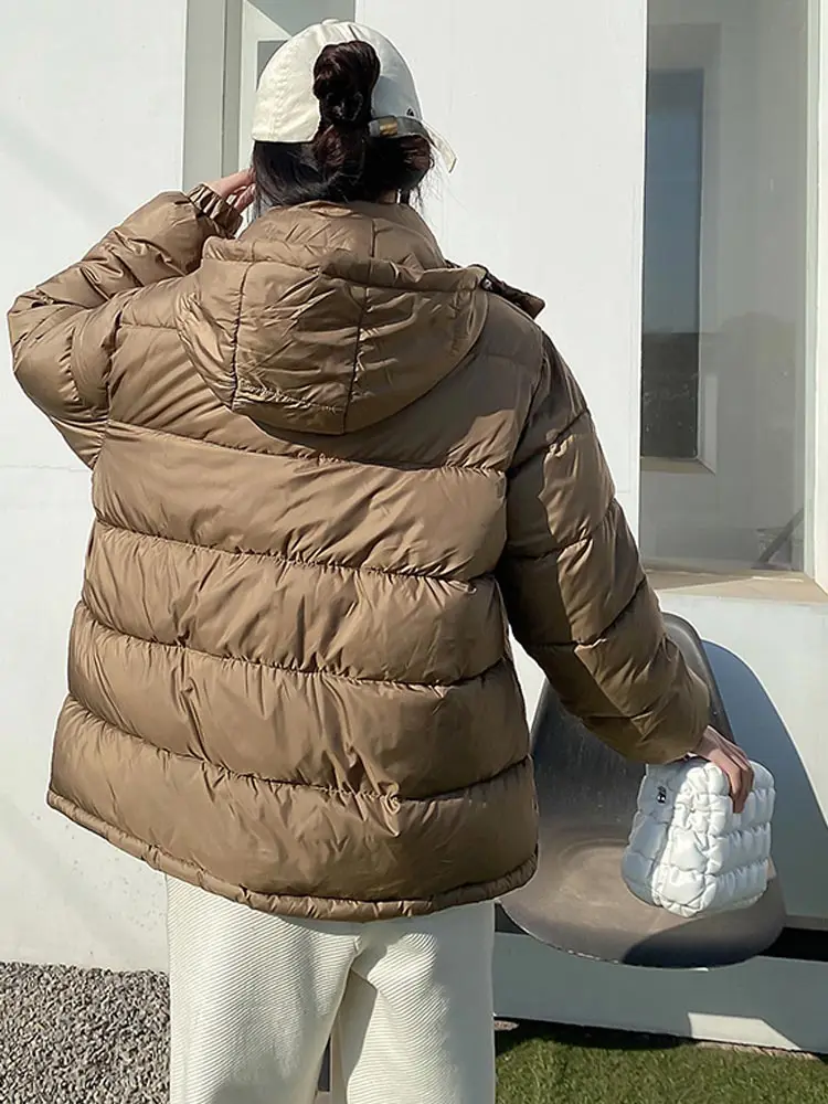 Vielleicht 2023 Cotton Padded Hooded Parkas New Down Winter Jacket Women Thick Warm Parkas Female Puffer Jacket Coat Outerwear