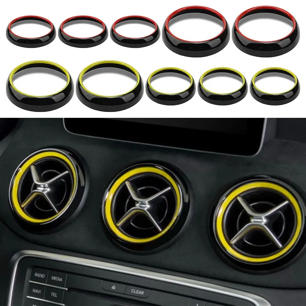 

Style Outlet Decorative Circle Exhaust port AC Ring Fittings Car Decoration StickerFor Benz W176 GLA X156 La CIA C117