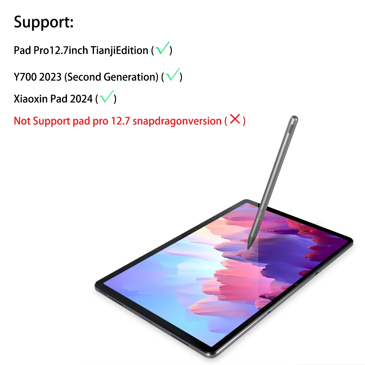 Для Xiaoxin Stylus 2023 для Lenovo P12 12 7 TB370FU 4096 уровень магнитная ручка карандаш