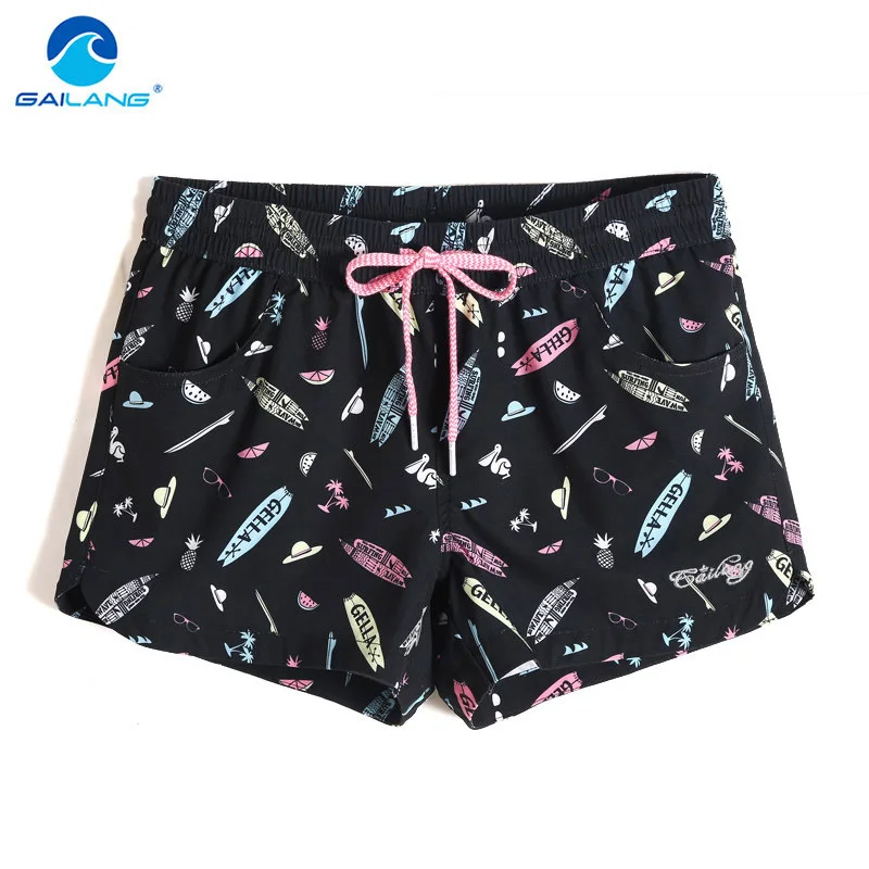 

Gailang Brand Women Casual Loose Woman board Shorts quick drying boxer Trunks Beach Shorts bermuda Swimwear Swimsuit Boardshorts