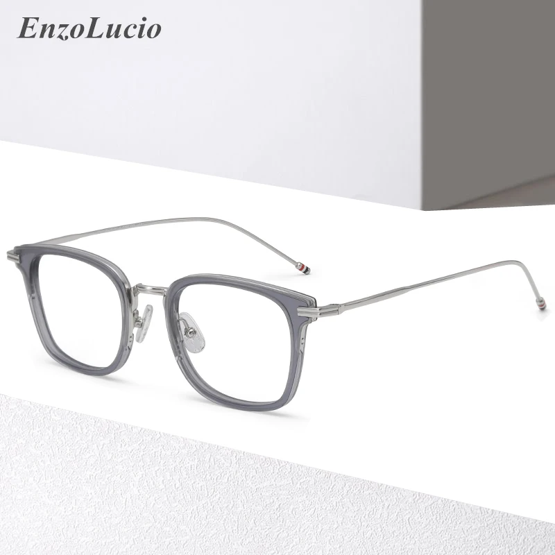 

Alloy Acetate Square Optical Glasses Frame Men Classic Full Rim Eyeglasses for Women Vintage Prescription Eyewear Gafas Oculos