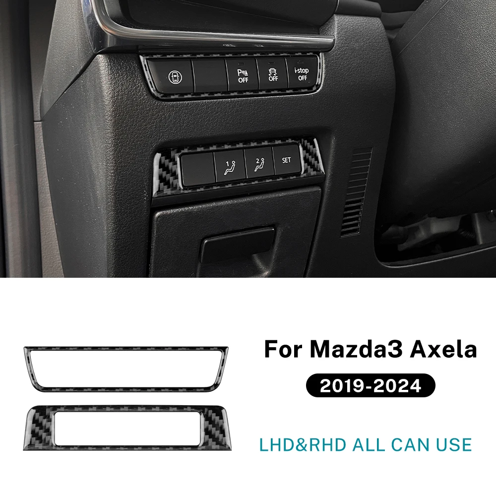 

Настоящая мягкая наклейка из углеродного волокна для Mazda 3 Axela BP 2019 2020 2021 2022 2023 2024 2025, кнопка запуска и остановки автомобиля, аксессуары