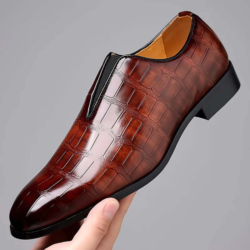 

2021 классические дизайнерские мужские кожаные туфли под кожу крокодила, мужские лоферы, обувь для рождественской вечеринки