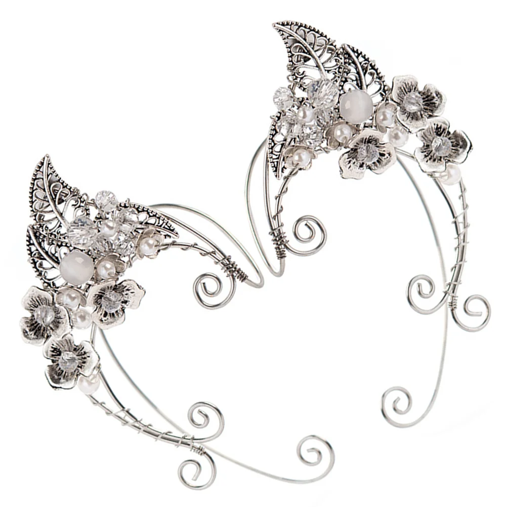 

Elf Ear Cuffs Elven Earrings Hollowed Aluminum Ear Clip Wedding Accessories Cosplay Fairy Eardrop for Women Girls Party