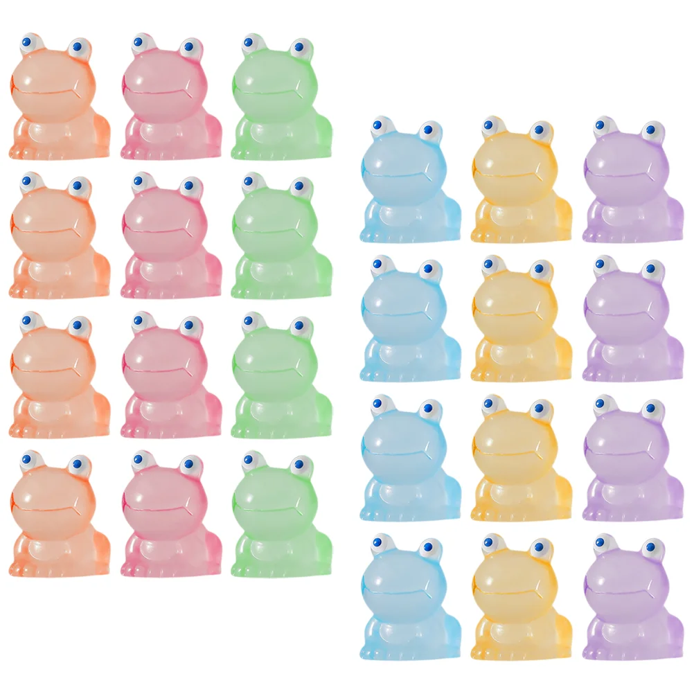 

50 Pcs Miniature Frog Figurine Animal Decor Decorations Office Desk Figurines Lively Room Sculpture