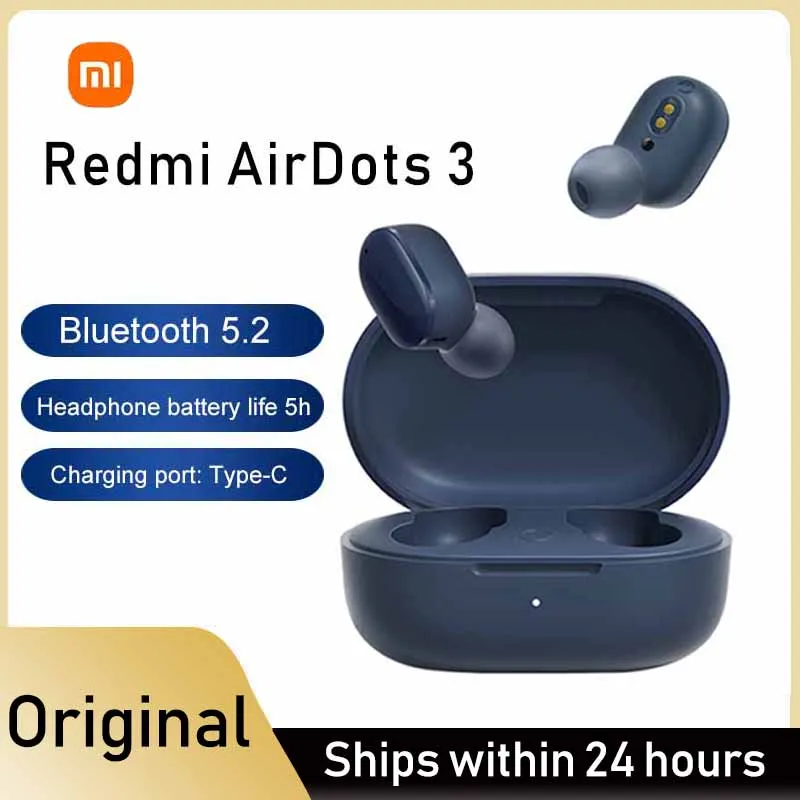 

Xiaomi Redmi AirDots 3 Earphone Hybrid Vocalism Wireless Bluetooth 5.2 Mi True Wireless Headset CD-level Sound Quality