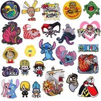 cute animal stitch patch iron embroidery clothes cartoon anime patch kids clothes decal sticker t shirt cobra kai patches