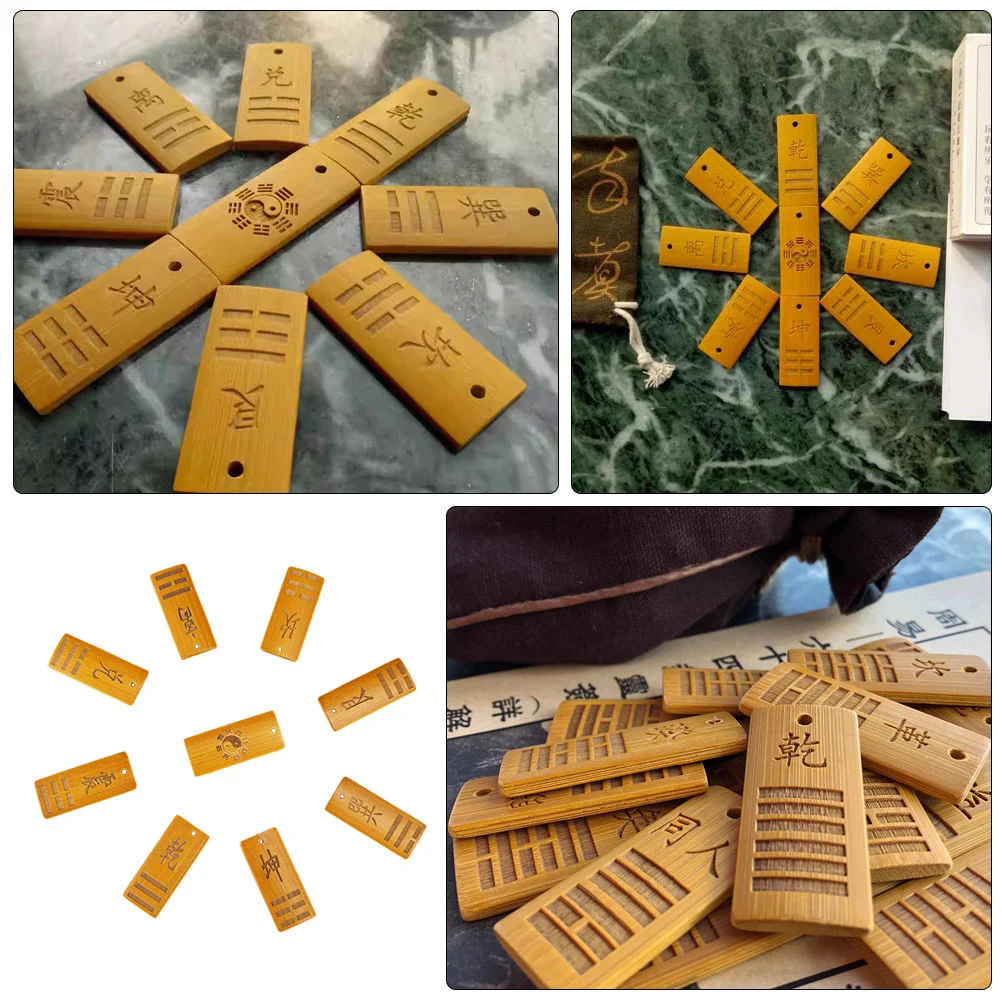 9 шт. I Ching Bagua обучающие инструменты Тай гадание фэн-шуй расчет бамбуковая трубка