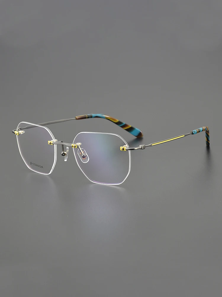 Оправа для очков Мужская Ультралегкая титановая нишевая ретро-оправа