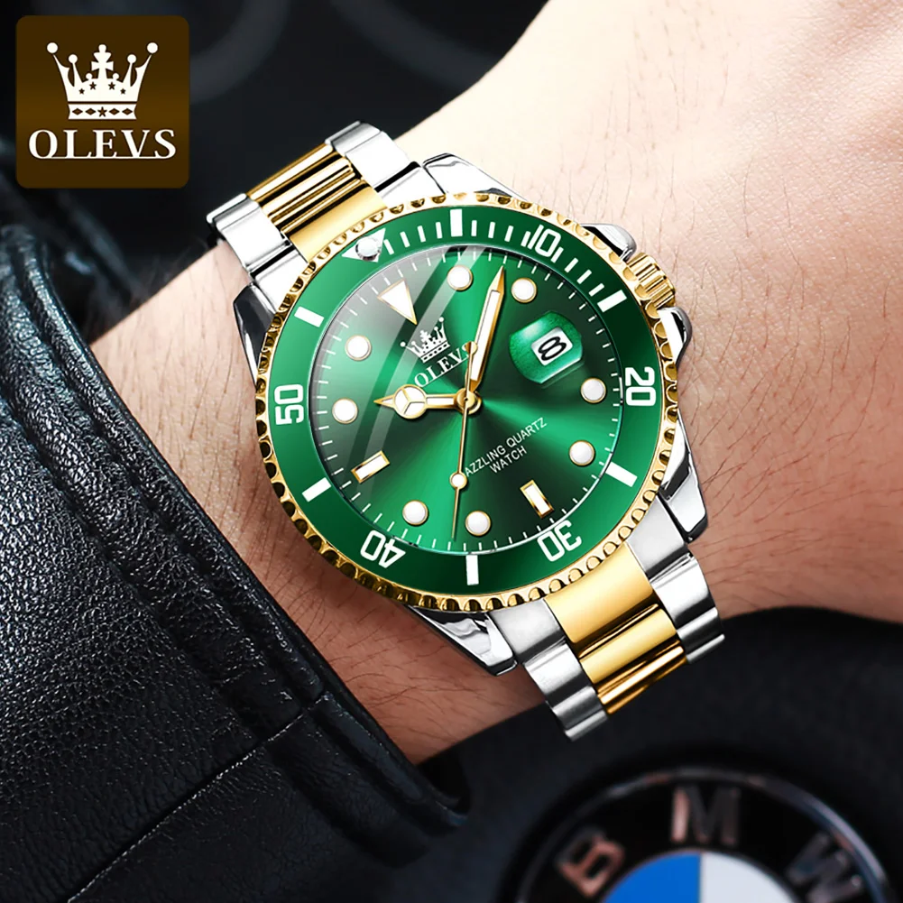 OLEVS 2pcs/set Couple Watches for Lovers Top Luxury Brand Sport Waterproof Elegant Women's Watch Men Watch Amante Relógios