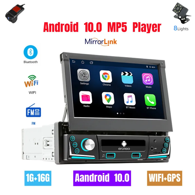 

Автомагнитола 9606Y, стерео-система на Android, с 7-дюймовым выдвижным HD экраном, GPS, Bluetooth, MP5, AUX IN/FM/Wi-Fi, Типоразмер 1 din