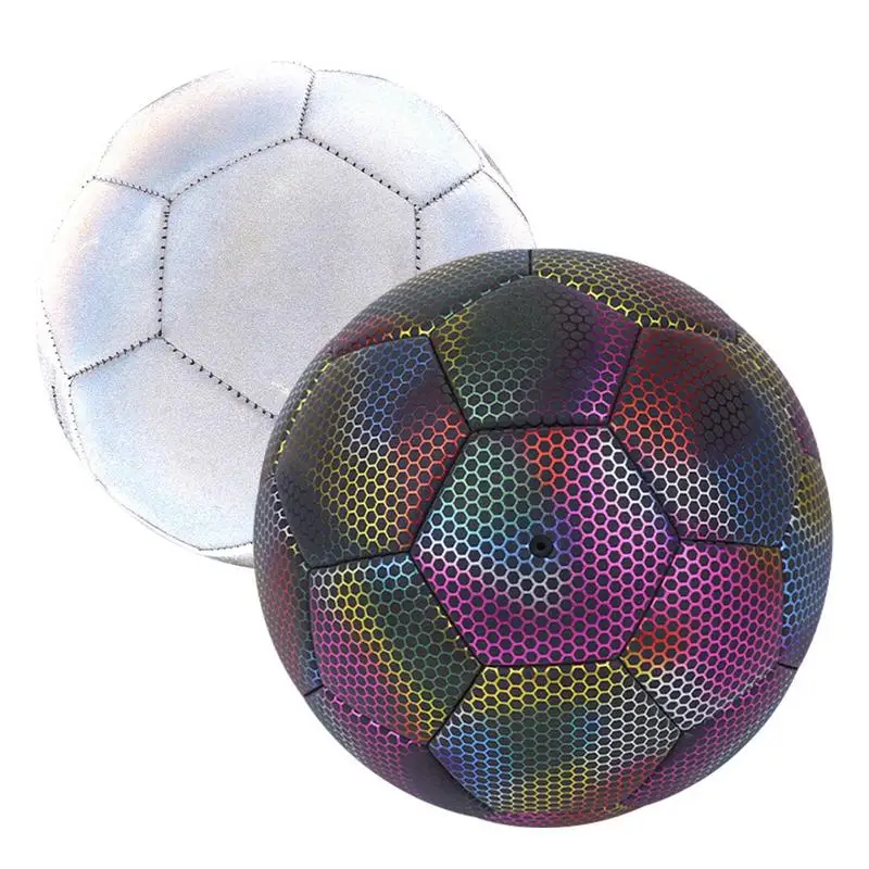 

Reflective Football Night Game Reflective Glowing Football Size 5 Luminous Footballs For Kids Teens Small Sports Balls Gifts