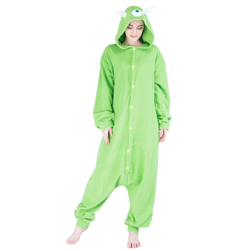 Kigurumis Pajama Women Onesie Sleepwear Animal One Eye Monster  Funny Pyjamas Unisex Polar fleece Jumpsuits Homewear Men