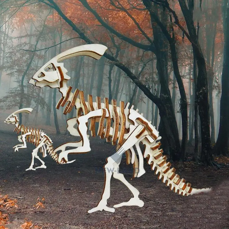 Animal Dinosaur Model Puzzle Mini Wooden Models Toys For Chi