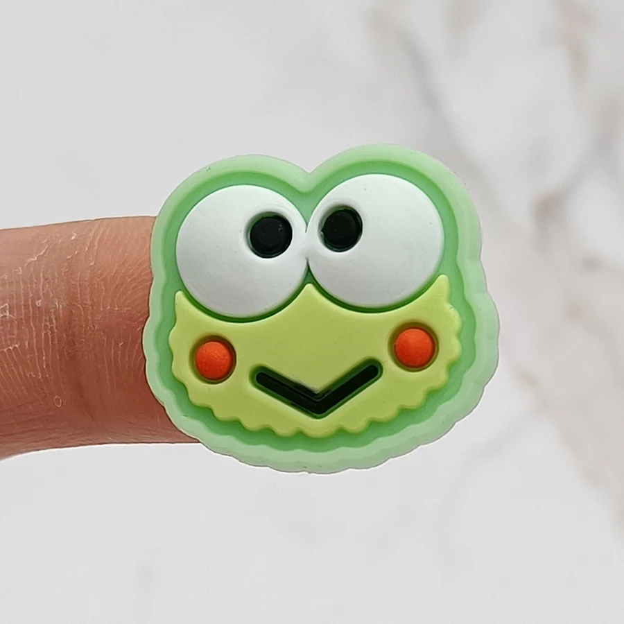 Dropshipping 1pc Cute Button Animal Shoe Charms Rabbit Frog Bear Shoe Accessories Buckle Decoration Fit Croc Jibz Kids Xmas Gift