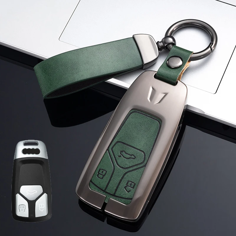 

Zinc Alloy Car Key Case Cover Fob Shell for Audi A6 A5 Q7 S4 S5 A4 B9 Q7 A4L 4m TT TTS RS 8S 2016 2017 2018