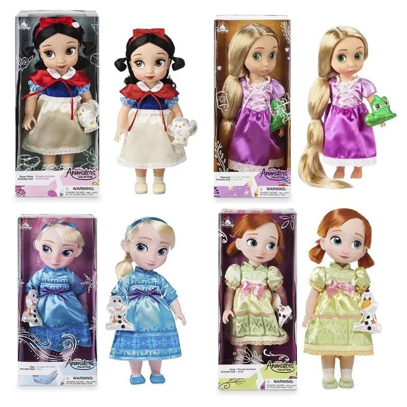 Оригинальная кукла Принцессы Диснея, 40 см, аниме-фигурка, игрушка, белоснежная принцесса, кавайная модель, Холодное сердце, Эльза, реальный подарок для девушки