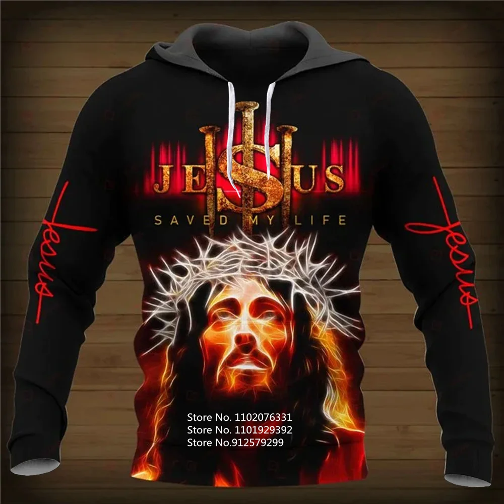 2023 New Fashion Christian Hoodie Funny Jesus 3D Printed Sweatshirt Men/women Pullover Christ Casual Jacket