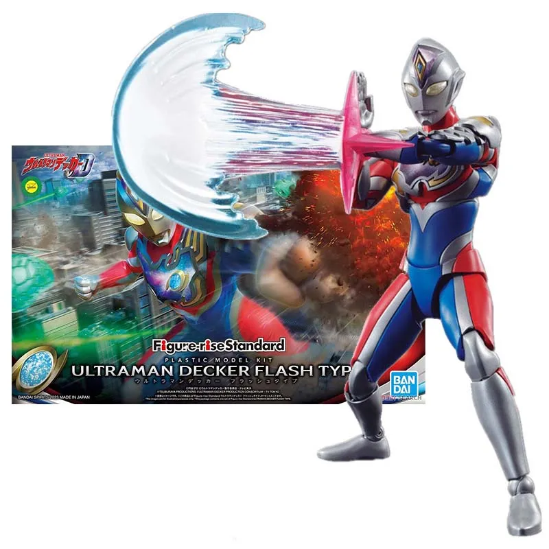 

Bandai Figure Ultraman Anime Figures FRS Decker Flash Type Collection Model Anime Action Figure Toys For Boys Children's Gifts