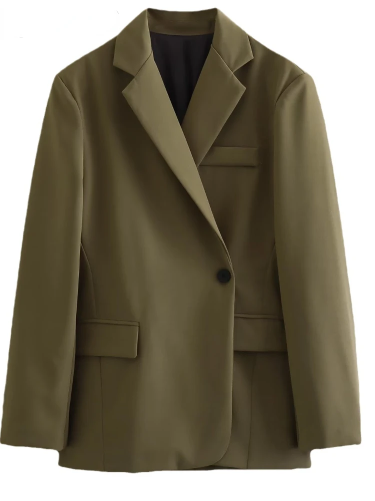 

Women's Blazers 2023 Autumn Winter New In Korean Fashion Casual Button Long Sleeve Top Temperament Simplicity Women's Blazer