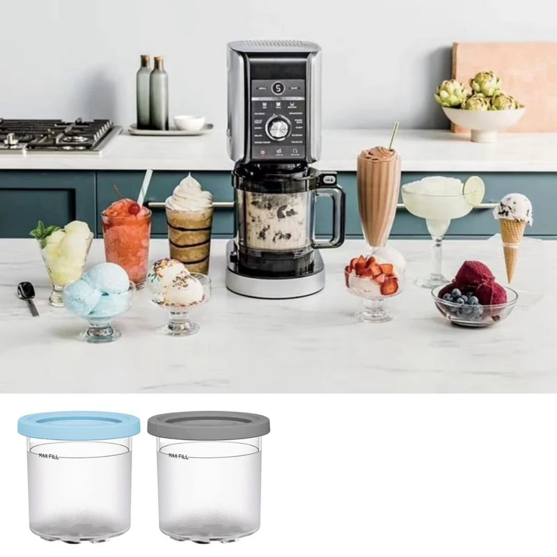 2 упаковки для Ninja XSKPLID2CD совместимы с серии NC299AMZ и NC300S мороженого Makers1 Pint A