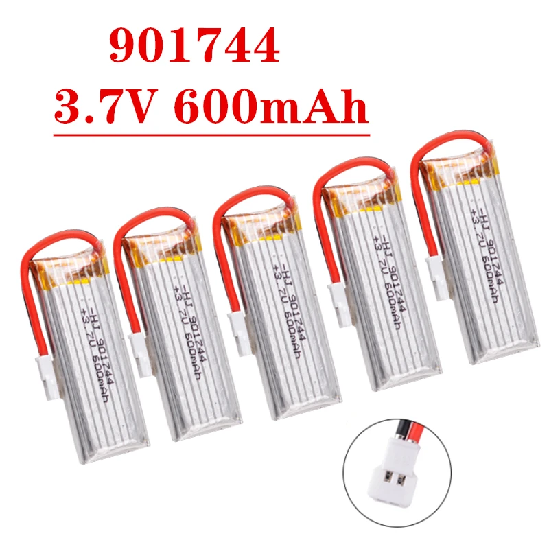 

RC FPV Drone литиевая батарея 3,7 V 600mAh 25C 901744 Lipo батарея для SYMA X50W X60W RC Quadcopter 3,7 V батарея