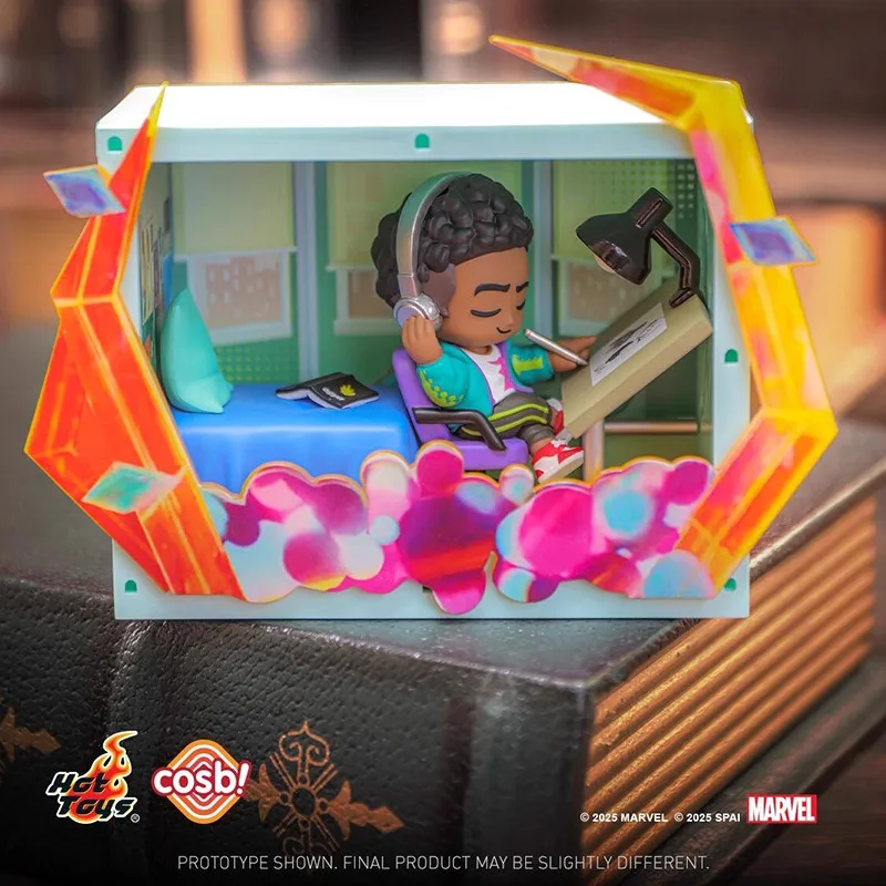 Фото Оригинальная мини-фигурка Hot Toys Spider-Man: Через вселенную паука (серия Cosbi) в слепой коробке, коллекция диорам, украшение для рабочего стола, подарок. №2