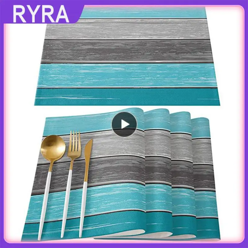 

Placemat Vintage Cloth Washable Anti-slip Table Mat Household Table Mat