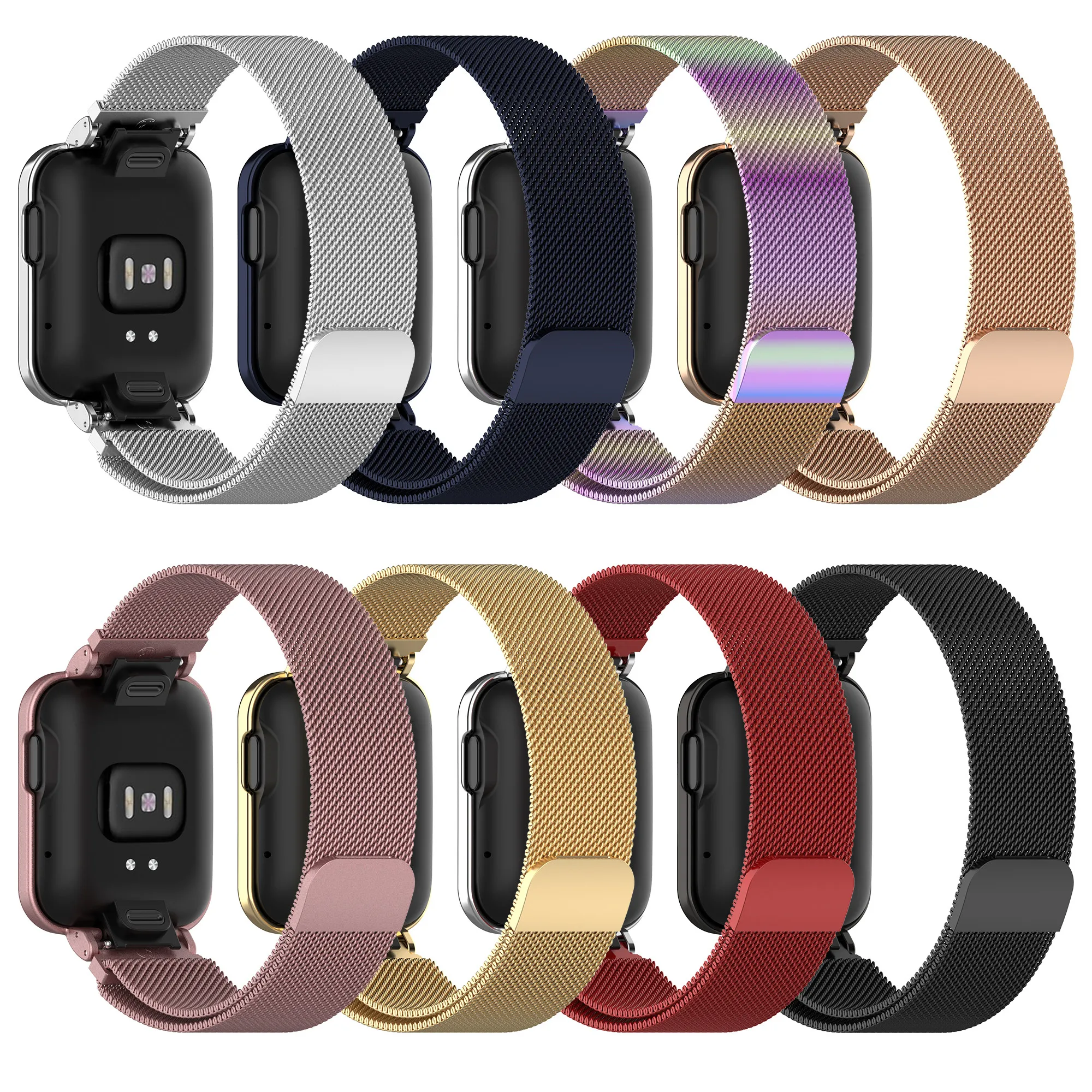 Milanese Magnetic correa Mi Watch Lite 2 metal Magnetic Loop correa For Redmi watch 2 Wristband Bracelet+Case cover