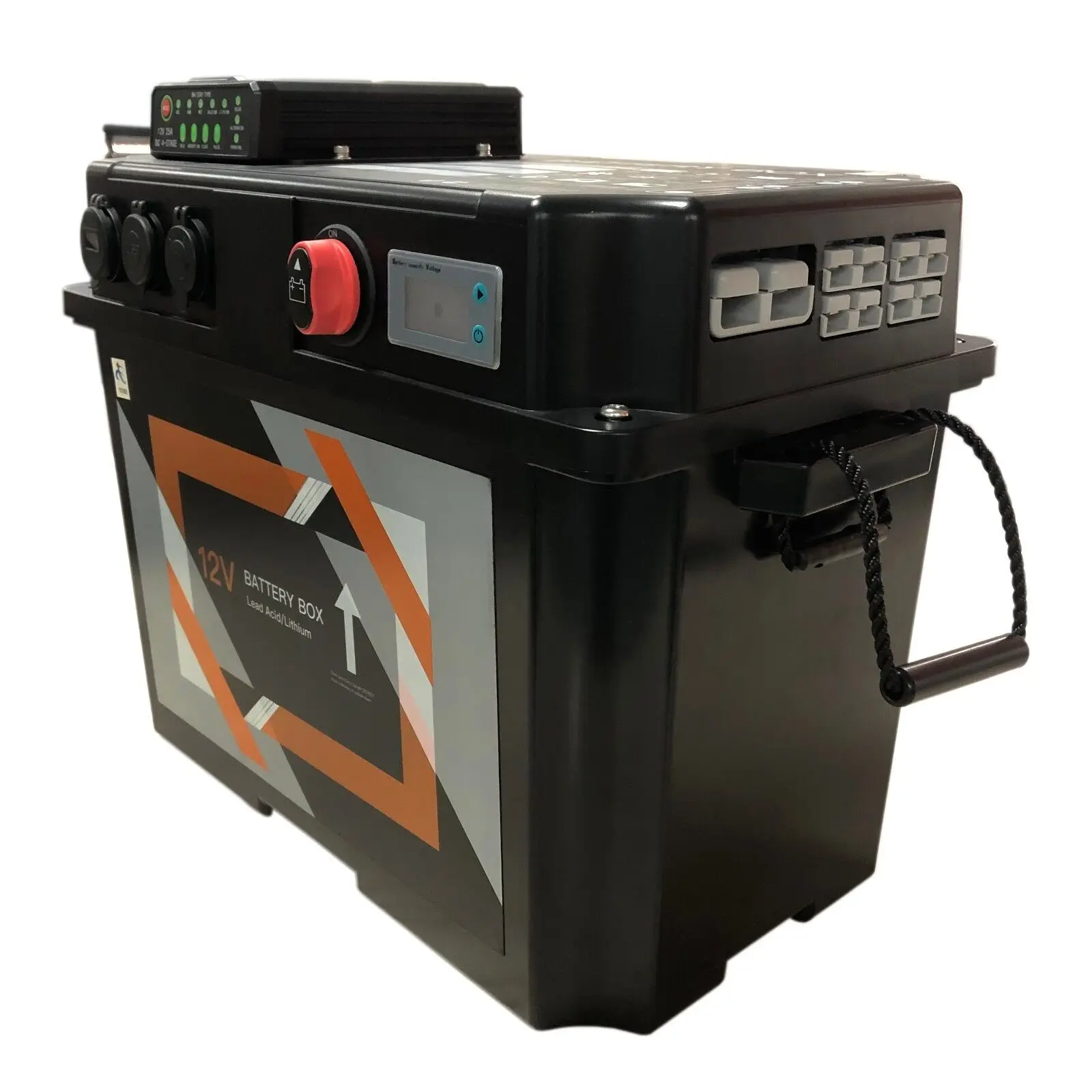 БУЛЬНАЯ КОРОБКА АККУМУЛЯТОРНОЙ ЗАРЯДНОЙ ПРИСТРОЙ DCDC на 25 А ПОРТАТИВНАЯ