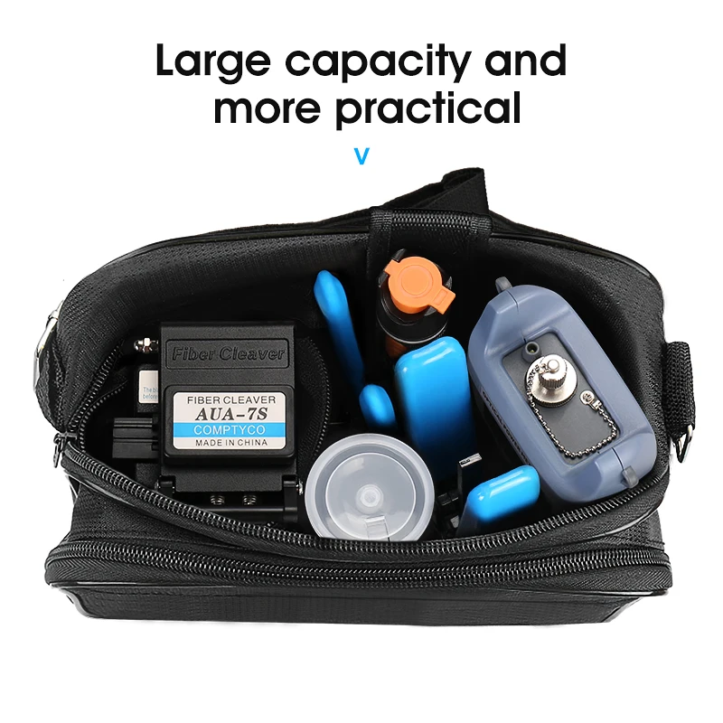 FTTH Fiber Optic Cold Splicing Kit Set Optical Power Meter Red Light Pen Fiber Cutting Knife Leather Wire Pliers Nomiller Pliers