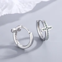 wholesale cross gang drill clip on women hoop earring gift jewelry