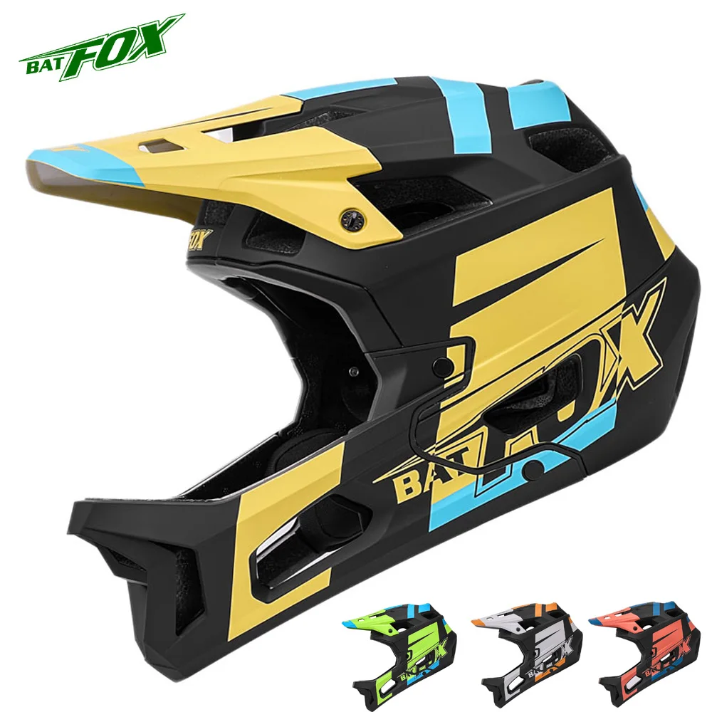 

BATFOX full face helmet MTB downhill fox mountain bike helmet mens Full Face Protective Unisex Off-Road bicycle helmet Cycling