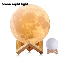 led night light moon lamp 8cm12cm 3d print creative star battery powered with stand gentle lighting home decorion children gift