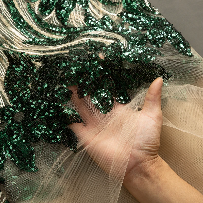 Кружевная французская сетчатая кружевная ткань SJD с блестками 2023 новейшая
