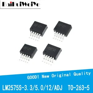 10PCS/LOT LM2575S LM2575S-3.3 LM2575S-5.0 LM2575S-12 LM2575S-ADJ TO263-5 LM2576 Voltage Regulator New Good Quality Chipset