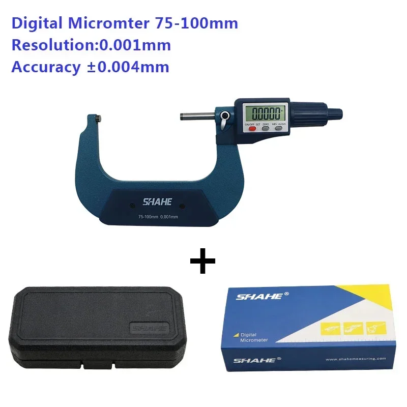 

Электронный внешний микрометр SHAHE 0-25/25-50/50-75/75-100 мм 0,001 мм