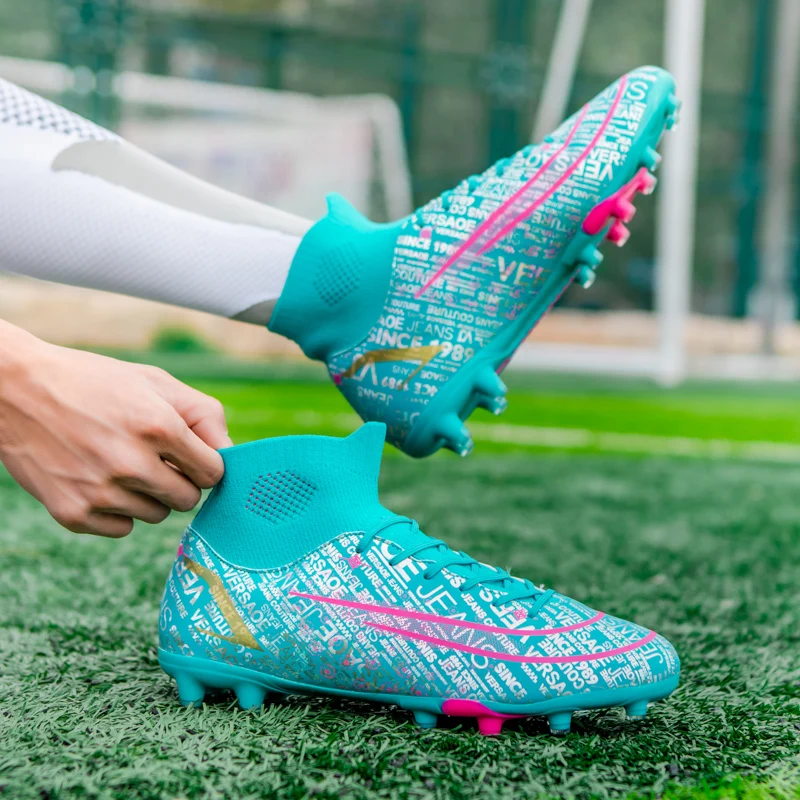 2023 Spring Football Shoes Young Men's And Women's New Long-staple Broken Nail Rapid Rotation Cushioning 35-46#