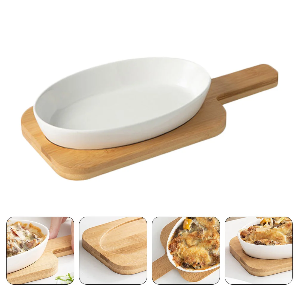 

Bakeware Cheese Baked Rice Pan Western Food Plate Kitchenware High Temperature Resistance Oval Baking Tray