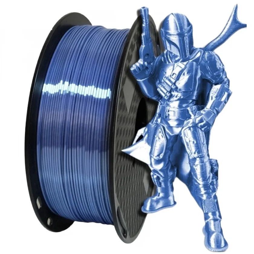 EasyThreed 3D Printer Filament Silk PLA 1.75mm 250G 1KG High Quality Black Silver Blue No Bubble