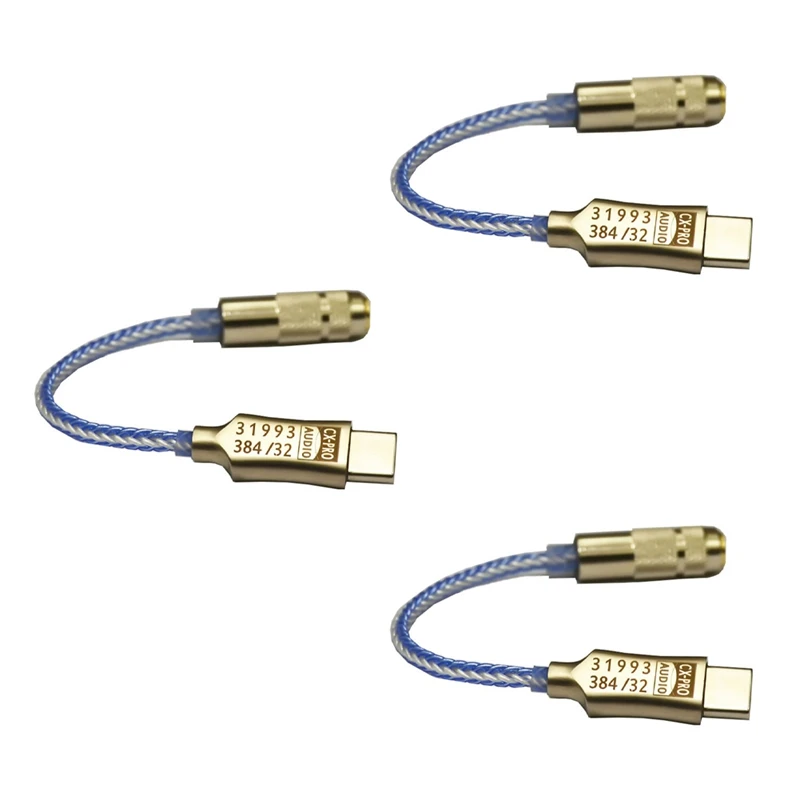 

3X Type-C To 3.5Mm Hifi Digital Headphone Amplifier CX31993 Chip Decoding DAC Audio Decoding Cable For Android Win10