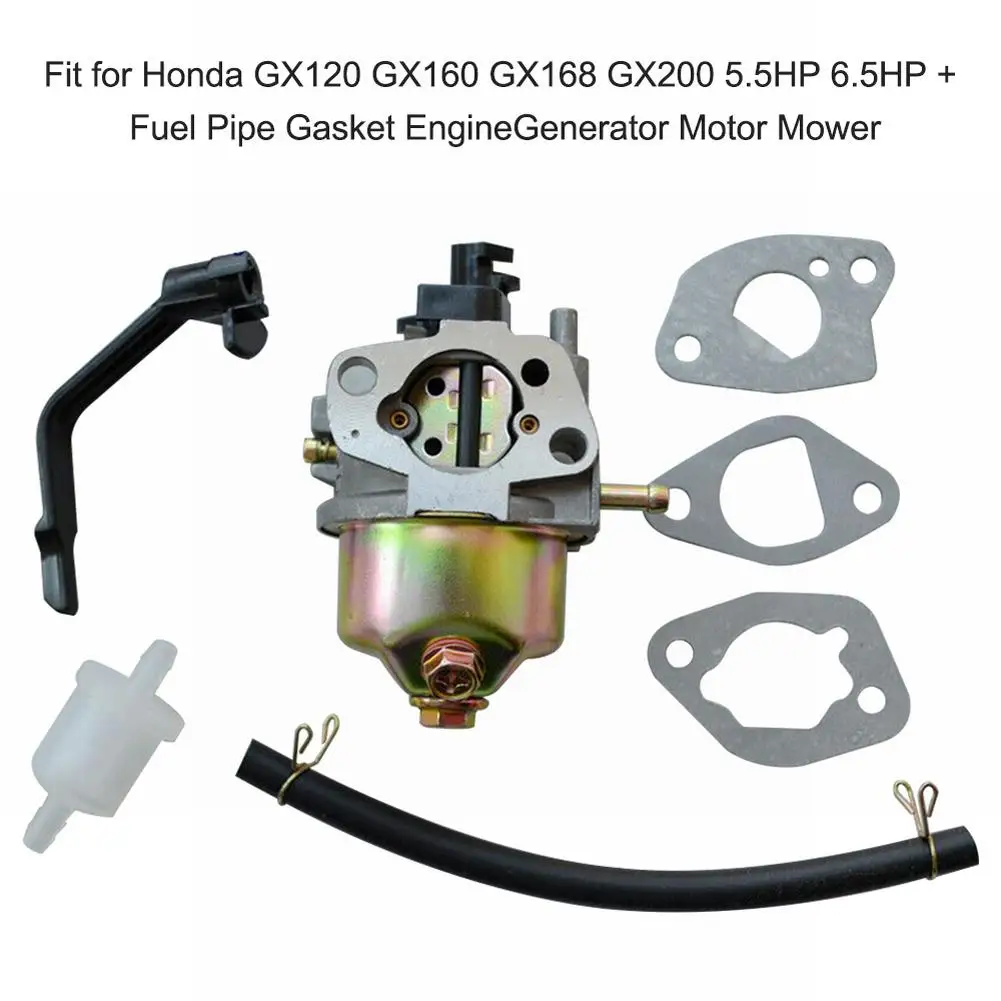 Carburetor Carb For Honda GX120 GX160 GX168 GX200 5.5HP 6.5HP Generator Engine Motor Fuel Pipe Gasket Lawn Mower Parts