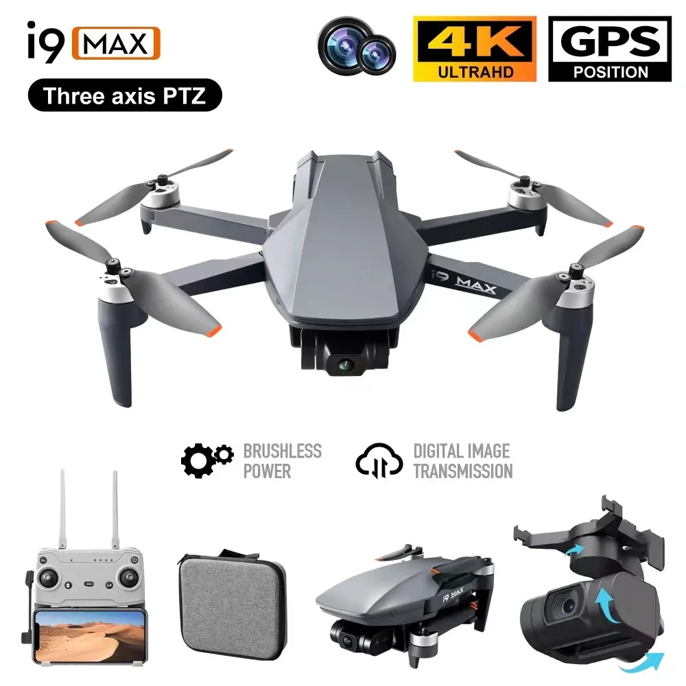 

i9 MAX 240G GPS Drone With 4K HD Camera 3-Axis Gimbal Optical Flow Professional MINI RC Quadcopter 26min Flight 3KM VS Faith