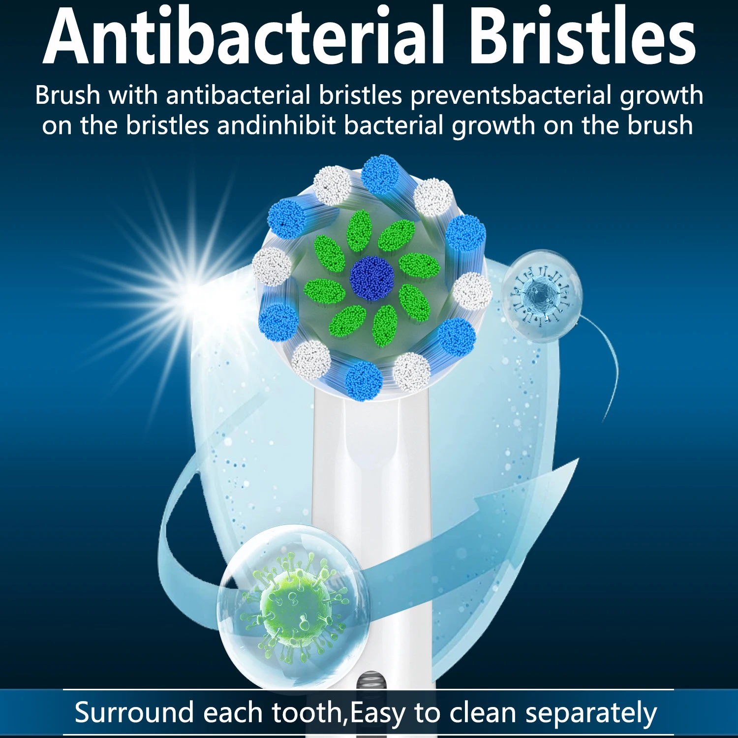 4 шт. сменные насадки для щетки Cross Action EB50 электрической зубной Oral B D12 D16 D100 3757 3709 pro3